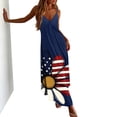 thumbnail image 4 of Vetsdori Women's American Flag Maxi Dress Fourth of July Backless Slip Dress Tank Summer Red White and Blue,Ankle Length Casual Dress for Women Outfits, 4 of 8