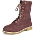 thumbnail image 2 of Dream Pairs Women's Warm Winter Montreal Faux Fur Ankle Boots Fold-Down 2 Style MONTREAL BURGUNDY Size 8.5, 2 of 5