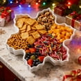 thumbnail image 2 of Shoreew 1/2Pcs Christmas Serving Tray with Lid Snacks Cookies Cosmetics Stationery Holiday Container Festive Gift Organizer, 2 of 7