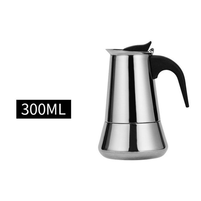 Easyworkz Diego 12 Cup Stovetop Espresso Maker Stainless Steel Italian Coffee  Maker Induction Moka Pot Black, 17.5 oz 