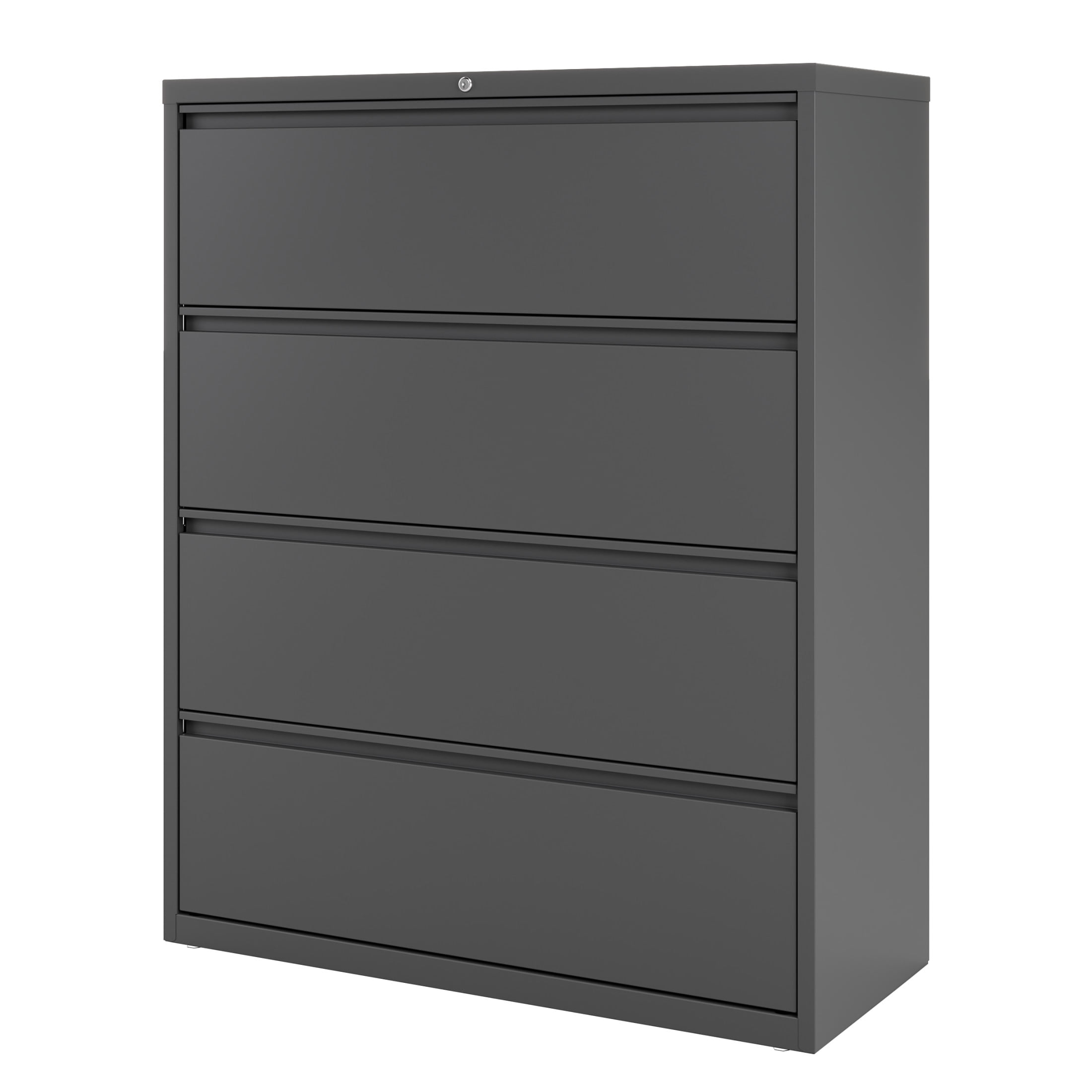 Hirsh 42 inch Wide 4 Drawer Metal Lateral File Cabinet for Home and Office, Holds Letter, Legal and A4 Hanging Folders, Charcoal