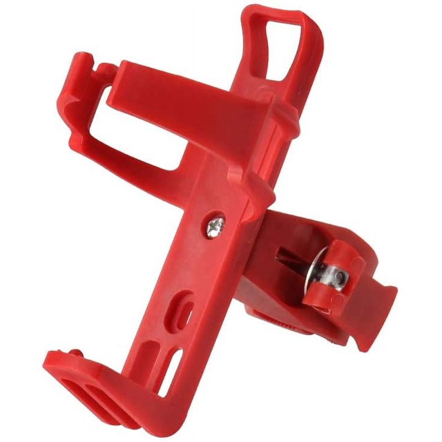 Portabotellas para bicicleta sin tornillos, portavasos universal para bicicleta, portabotellas giratorio de 360 grados, portabotellas de agua, 1 paquete, rojo