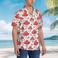thumbnail image 2 of Lsque Amanita Red Mushroom pattern Hawaiian Shirt for Men, Unisex Summer Beach Casual Short Sleeve Button Down Shirts-Large, 2 of 9