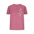 thumbnail image 2 of Aqestyerly T-Shirt Blouse à Manches Courtes Imprimé à Col Rond Décontracté d'Été pour Femme, Haut Aéré de Tous les Jours avec Imprimé Stylé HWRETIE, 2 of 6