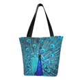 thumbnail image 1 of Balery Beautiful Blue Peacock Bolsa de Hombro con Diseño, Bolsa Grande y Duradera, Bolsa Versátil para Compras, 1 of 6