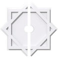 thumbnail image 1 of Ekena Millwork CMP26AL2-03000 26 in. OD x 3 in. ID Square Axel Architectural Grade PVC Contemporary Ceiling Medallion - 2 Piece, 1 of 1