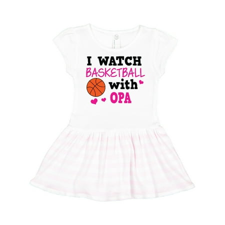 

Inktastic I Watch Basketball with Opa Gift Toddler Girl Dress