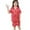 Watermelon Red-A, variant on Girls Pajamas 3 Piece Set Size 7-8 Button-Down Pjs Short Sleeve Top Shorts & Long Pants Cute HeartValentine's Day Pajama Outfit with Pockets Loung Sets Silk Nightwear Nighty for Teens