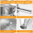 thumbnail image 4 of Pancake Batter Dispenser Funnel Cake Dispenser with Stand Stainless Steel Batter Dispenser Multi-Caliber Baking Tool Multi-Purpose Cake Decorating Tool for Kitchen Baking Pancake, 4 of 11