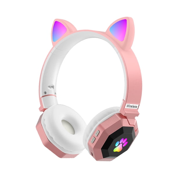 Pisexur Electrónica para Hombres Auriculares Bluetooth de Diadema con Orejas Brillantes Auriculares Inalámbricos Bluetooth Auriculares Deportivos Brillantes con Diamantes Electrónica para Niños, Orga