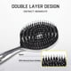 thumbnail image 4 of Hollow Round Bristles Brush Electroplated Anti Static Massage Tool Reduces Heat Damage For Quick Drying Voluminous Hair Styling, 4 of 4