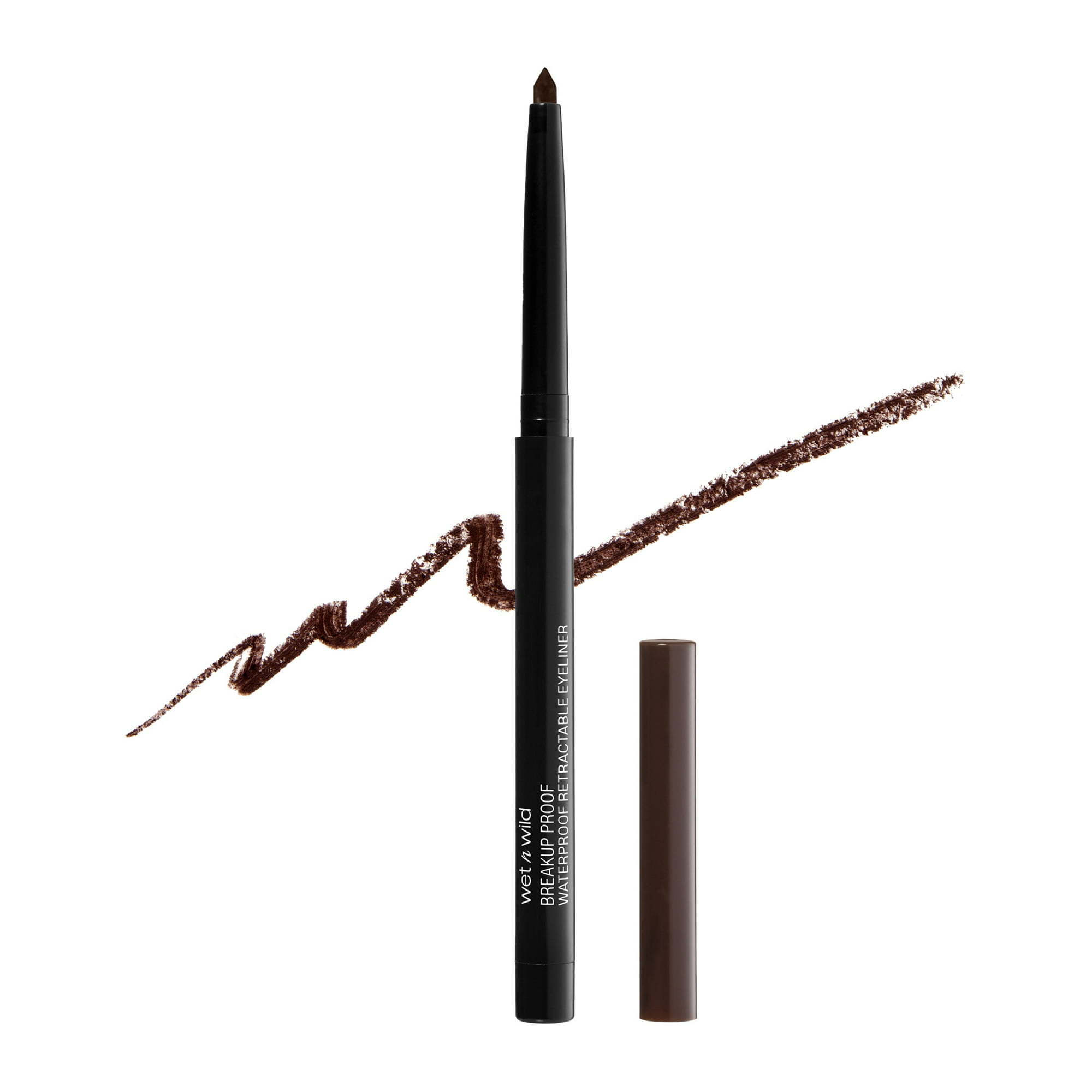 Wet n Wild Breakup-Proof Retractable Eyeliner Pencil, Waterproof, Black Brown