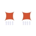 thumbnail image 3 of Scienceny Toldo para exteriores, cortina de protección solar multifuncional de tela de poliéster impermeable y resistente al sol, 2*2m, naranja A*um naranja 2Conjunto, 3 of 6