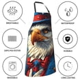 thumbnail image 5 of Easygdp Surreal Bald Eagle Gentleman Waterproof Apron with Pockets Adjustable Cooking Aprons Kitchen Bib Cute Apron for Kitchen, Cooking & Baking, 5 of 8