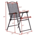 thumbnail image 4 of SUGIFT Set of 2 Patio Folding Sling Back Camping Deck Chairs,Gray, 4 of 10