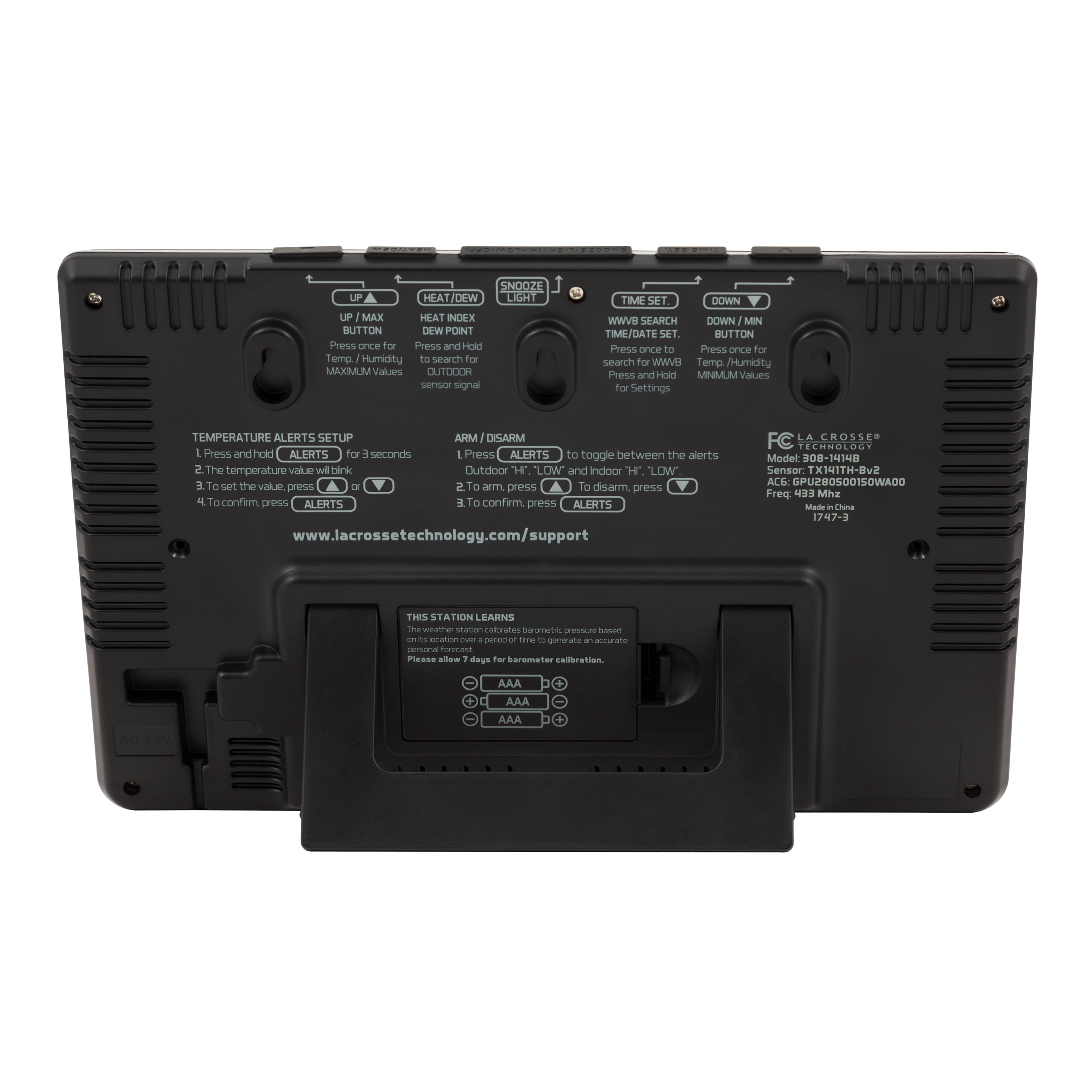 La Crosse Technology Wireless Color Weather Station with Mold Indicator, 1 Ea., 308-1414MB