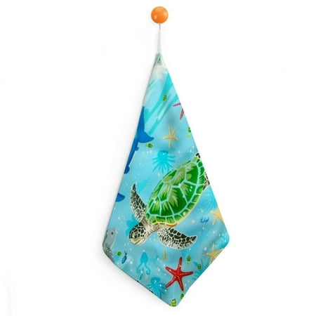 

Autua Sea Turtle Starfish Ocean Reusable Hand Towels Ultra-Fine Fiber Kitchen Handkerchief Pack of 1 11.8x11.8in 2pcs