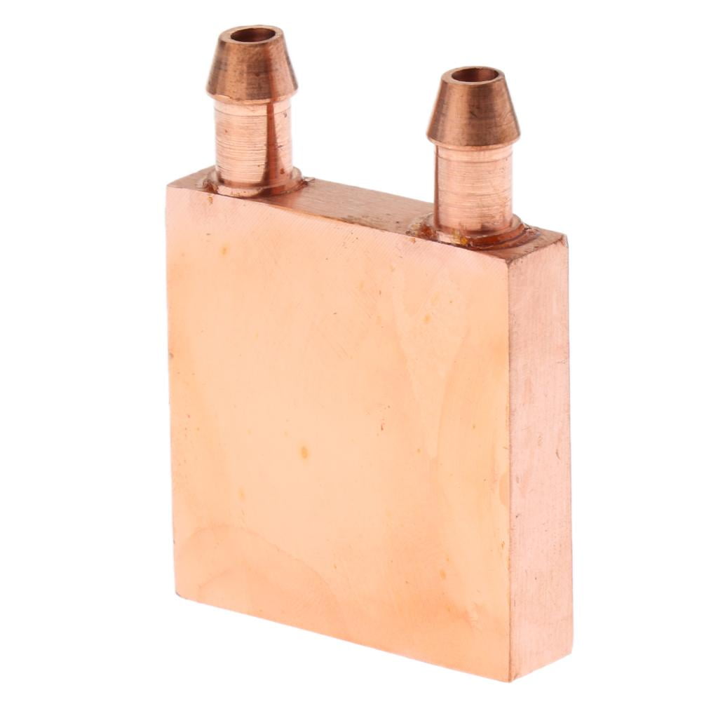 Wzmzjy Copper Water Cooling Block 40x40mm Liquid Water Cooler System for CPU Graphics