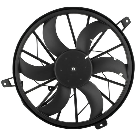 BOXI 620-010 AC Condenser Radiator Cooling Fan Replacement For Jeep Grand Cherokee 1999-2003 4.0L L6 4.7L V8 / for Jeep Liberty 2002-2003 3.7L V6 | Replaces 52079528 52079528AB 52079528AC