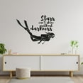 thumbnail image 2 of Stars Cant Shine Without Darkness - Life Quote Beautiful Scuba Diver Silhouette Vinyl Design Wall Sticker Art Decal Boy Girl Kid Bedroom Scuba Diver Home Decor Sticker Decoration Size(24x40 inch), 2 of 3