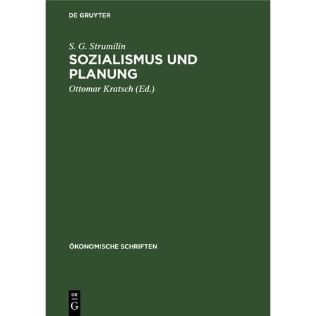 &Atilde;konomische Schriften Sozialismus Und Planung Book 1 (Hardcover)