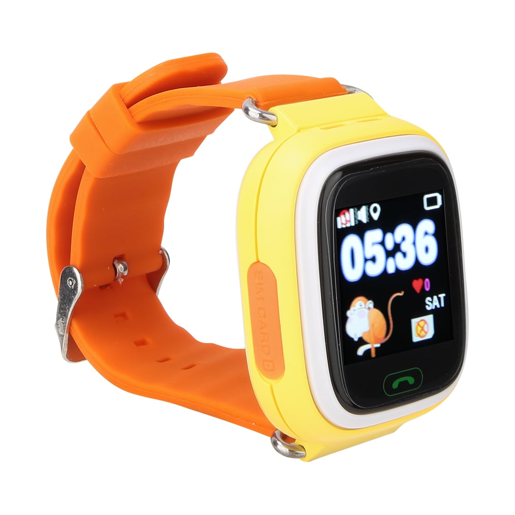 Q90 Children Calling Watch 1.22inch Color IPS Screen GPS Positioning Smartwatch Orange Walmart