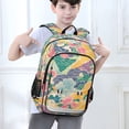 thumbnail image 6 of FORMRS Unisex School Backpack 17" Student Travel Bag with Laptop Compartment, Yellow Floral Wave, 6 of 7
