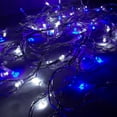 thumbnail image 4 of Serie Navideña Decorativa Luz Led Azul/Blanco 100 Focos 8 Funciones Importadora La Merced Cable Transparente 6.6 m Paquete 12 Pz, 4 of 5