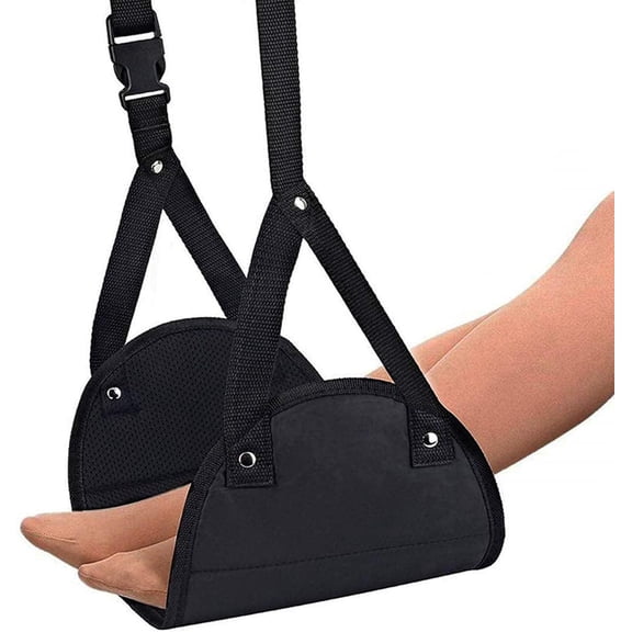 Airplane Foot Hammock (Memory Foam), Perfect Airplane Footrest to Relax Your Feet | Foot Hammock for Airplane Travel Accessories, Desk Foot Hammock, Travel Foot Rest, Comfy Foot Hanger Airplane
