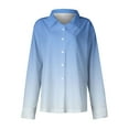 thumbnail image 5 of Womens Button Down Dressy Blouses, Long Sleeve Shirts for Women Fall Fashion Plus Size Ombre Tie Dye Lapel T-Shirts S-5XL, 5 of 5