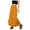 Yellow, variant on MuZeFu Wide Leg Jeans for Women Trendy Fashion Womens Casual Soild Color Elastic Ruffle Loose Pants Straight Wide Leg Trousers Pants
