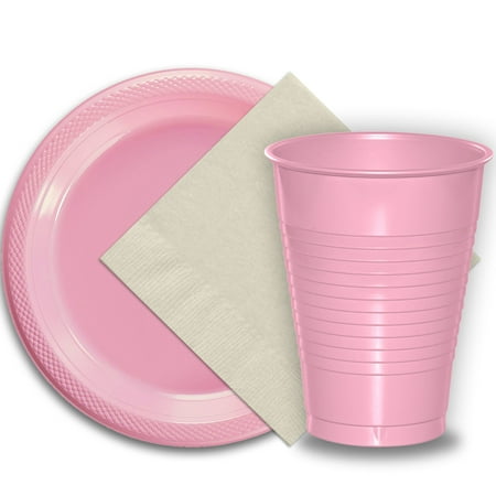 50 Pink Plastic Plates (9\ 50 Pink Plastic Plates (9\