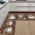 thumbnail image 2 of Kitchen Rugs Set of 2 Four Kinds of Coffee Kitchen Mats Rugs Non Skid Washable Anti Fatiguee Nostalgia Retro Doormat Carpet for Bedroom Bathroom Living Room 17x30in+17x47in, 2 of 6