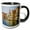 Black/White, variant on 3drose, Evening Light on the Grand Canal, Venice, Veneto, Italy, 11oz Two-tone Green Mug