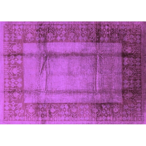 Ahgly Company Indoor Rectangle Oriental Purple Industrial Area Rugs, 2' x 4'