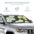 thumbnail image 3 of Car Sun Shade Windshield, Daisy Pattern Automotive Front Window Sun Visor for Cars SUV Trucks-Sunshade Blocks Heat and Sun's UV Rays, Small Size, 3 of 8