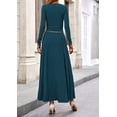 thumbnail image 2 of Conjunto PRETTYGARDEN de Top Corto de Punto Acanalado y Falda Maxi Azul Talle S, 2 of 7