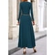 thumbnail image 2 of Conjunto PRETTYGARDEN de Top Corto de Punto Acanalado y Falda Maxi Azul Talle S, 2 of 7