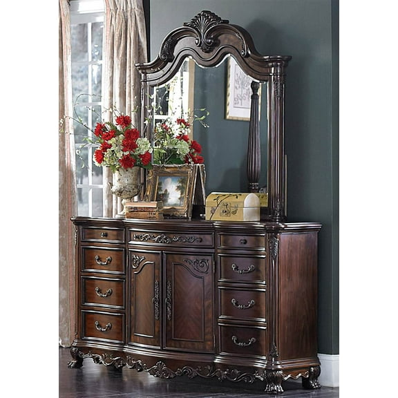 Dresser with Dovetailed Drawer in Cherry Finish