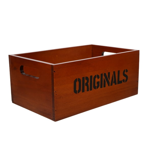 unbranded Monitor Stand Cube Storage Wooden Storage Box Office 26.00X16.00X11.00CM Brown