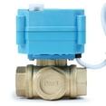 thumbnail image 6 of U. S. Solid 3 Way L Type IP67 Motorized Ball Valve with Hand Wheel 1/2 in NPT Standard Port Brass AC 110-230V 2 Wire Auto Return Wiring Normally Closed Blue Casing, 6 of 7