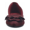 thumbnail image 3 of Ollio Women's Shoes Faux Suede Slip On Scallped Collar Pointed Toe Ballet Flats ZY00F70, 3 of 6