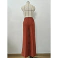 thumbnail image 6 of Solid Color Loose Pleated Wide-leg Casual Pants, 6 of 9