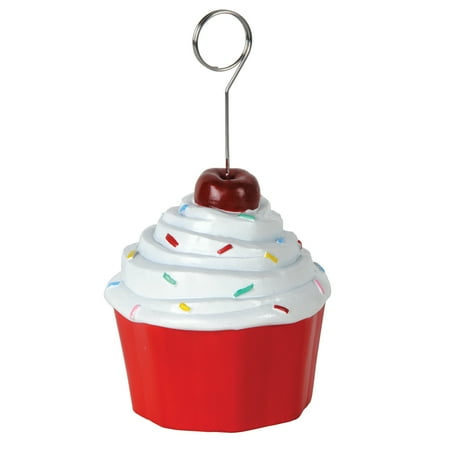 Beistle Cherry Sprinkles Cupcake Photo and Balloon Holder-1 Pc, One Size, Multicolored
