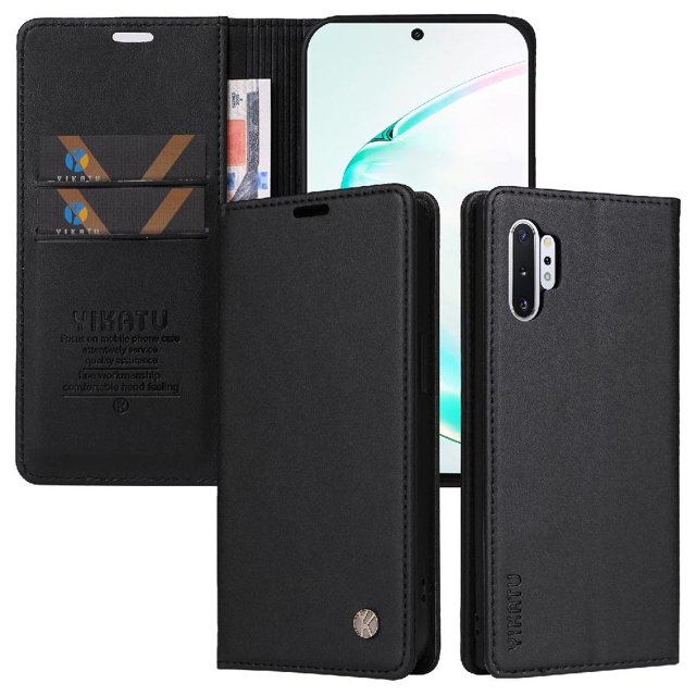 Funda para Samsung Galaxy Note 10 Plus Estuche de Cuero PU Tipo Cartera con Ranuras para Tarjetas y Cierre Magnético