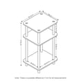 thumbnail image 2 of Mesa auxiliar Furinno Just Turn-Tube de 3 niveles, blanco/espresso, 2 of 8