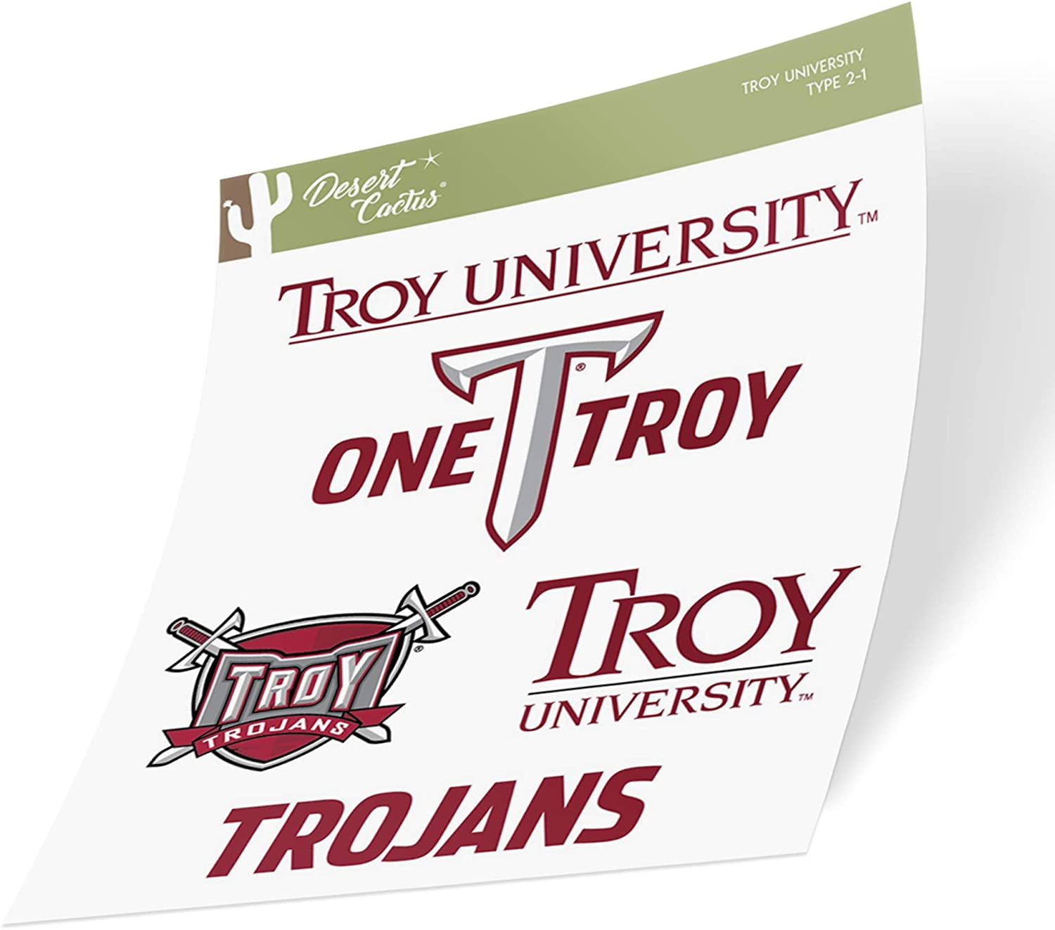 Troy Trojans NCAA College Vinyl Sticker Decal Car Window Wall 