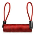 thumbnail image 1 of GLFILL 1.2M Bike Spring Cable Lock Anti-Theft Rope Alarm Disc Lock Bicycle Security Reminder Motorcycle Theft Protection Portable Red, 1 of 9