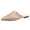 Brown, variant on Women Closed Pointed Toe Flat Heel Slides Slippers Faux Leather Mules Shoes