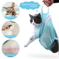 thumbnail image 2 of 1pcs Mesh Cat Washing Bag Adjustable Pet Clean Bite Restraint Bag (Blue), 2 of 7